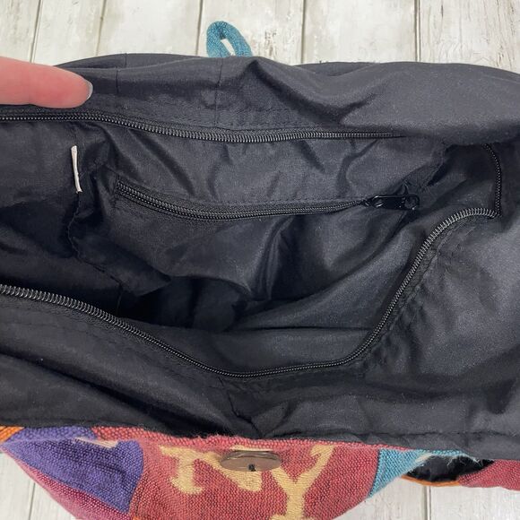 NY Crossbody Sling Slouchy HOBO Bag NEW YORK BLOCK PATCHWORK - Nepal - Picture 11 of 13